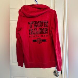 True Religion Red Graphic Hoodie XL Ptp20.5